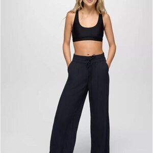 prAna Mallorca Swim Top | Size S | NWT | Black | Lace-Up Back | Sustainable Swim
